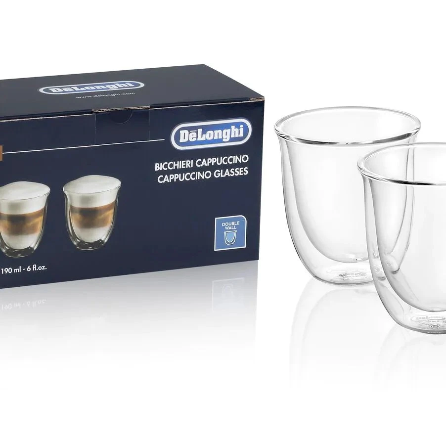 Cappuccino Cups, Double Wall Thermal Glasses, 6 Oz, Set Of 2 3 Cappuccino Cups, Double Wall Thermal Glasses, 6 Oz, Set Of 2