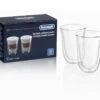 De'Longhi Latte Macchiato Cups, Double Wall Thermal Glasses, 7.5 Oz, Set Of 2 -Coffee Related Shop 195686
