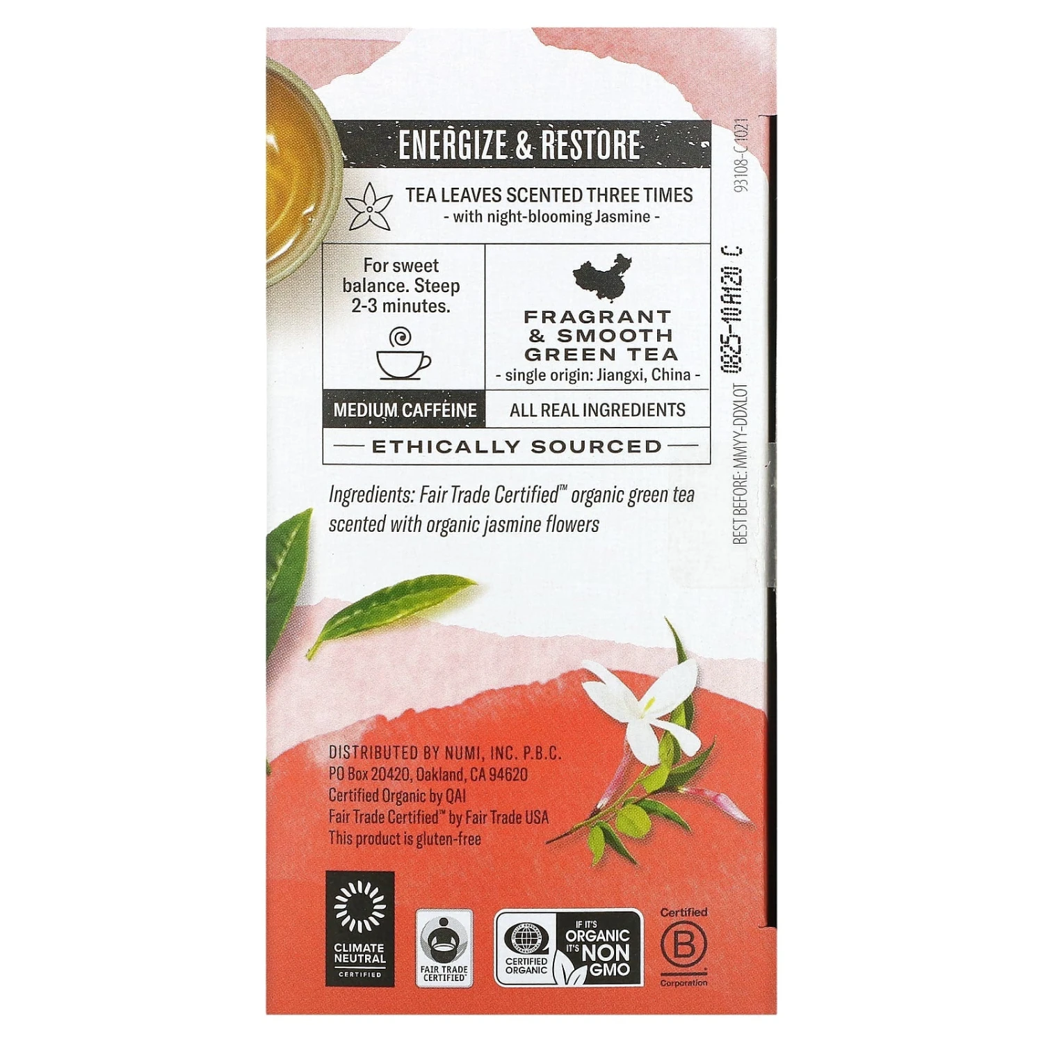 NUMI JASMINE GREEN TEA 3 NUMI JASMINE GREEN TEA - Image 2