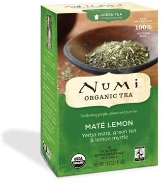 NUMI ORGANIC TEA MATE LEMON GREEN TEA 3 NUMI ORGANIC TEA MATE LEMON GREEN TEA