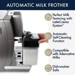 Delonghi Dinamica Plus, Smart Coffee & Espresso Machine With Coffee Link Connectivity App + Automatic Milk Frother, Titanium - ECAM37095TI 17 Delonghi Dinamica Plus, Smart Coffee & Espresso Machine With Coffee Link Connectivity App + Automatic Milk Frother, Titanium - ECAM37095TI -Coffee Related Shop 81etgH6NfML. AC SL1500