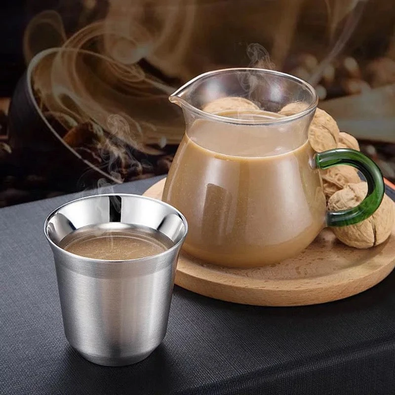 Accessories Double Wall Stainless Espresso Cup 4 Accessories Double Wall Stainless Espresso Cup - Image 2