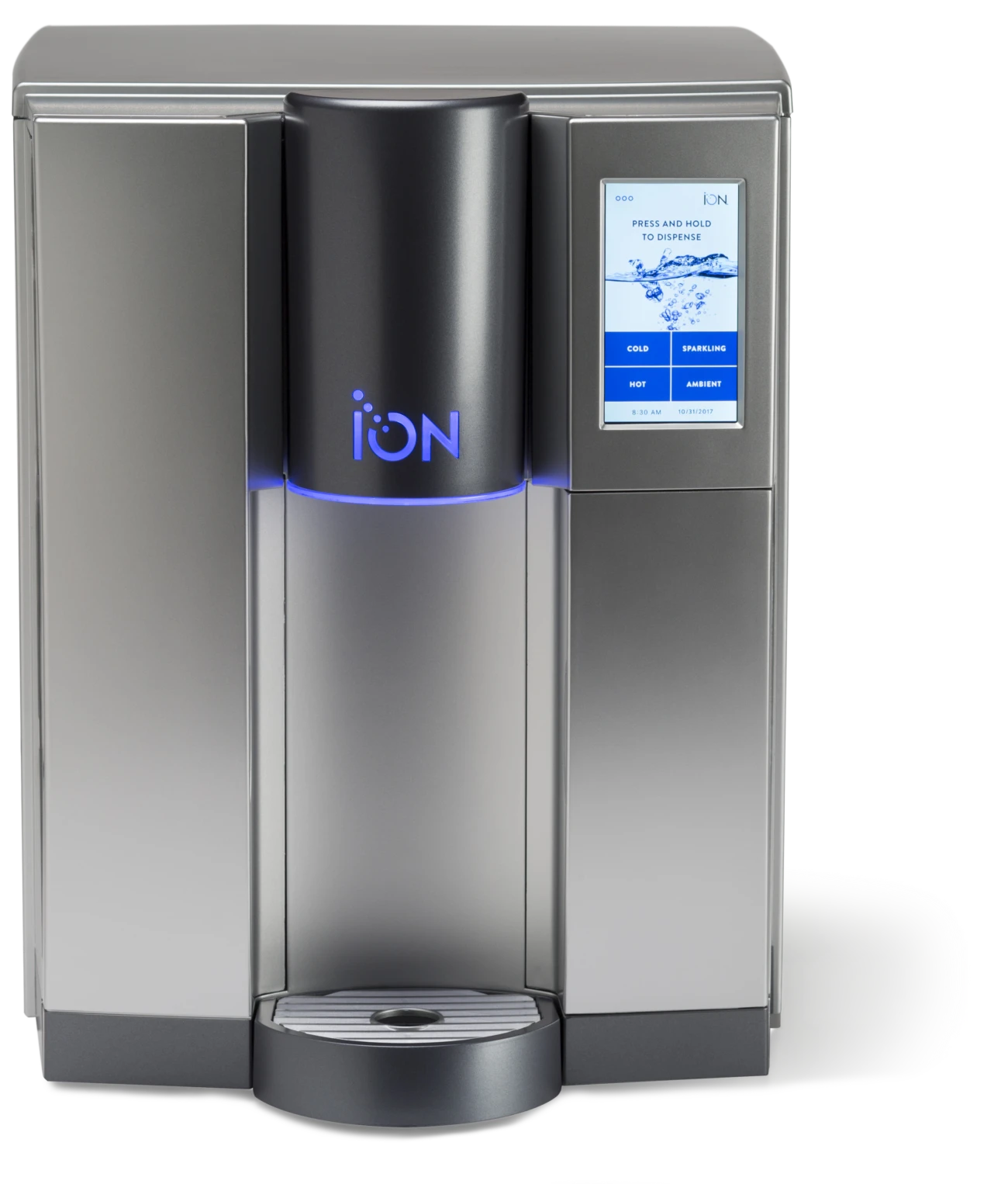 ION 400 Hot Cold Sparkling Filtered Water Dispenser Titanium W/Charco 3 ION 400 Hot Cold Sparkling Filtered Water Dispenser Titanium W/Charco